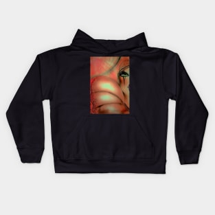 BLUSHED CORAL PIERROT HARLEQUIN CLOWN Kids Hoodie